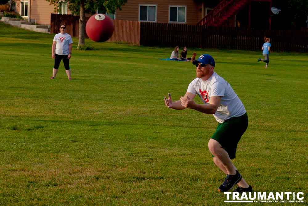 My co-workers at Forney Industries have a kickball team.  I went out and photographed their second game of the season.