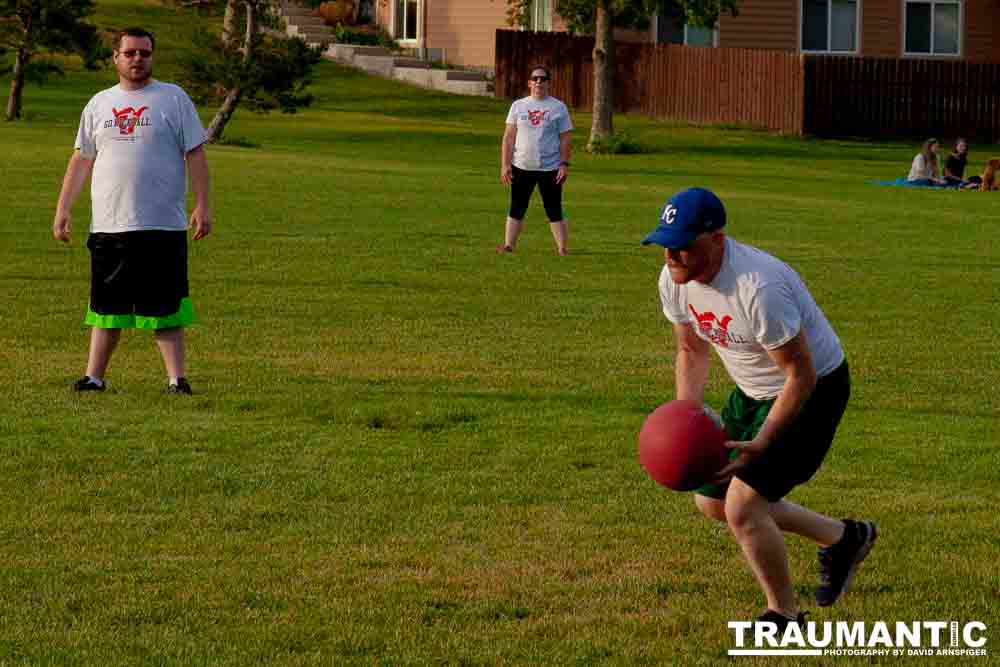 My co-workers at Forney Industries have a kickball team.  I went out and photographed their second game of the season.