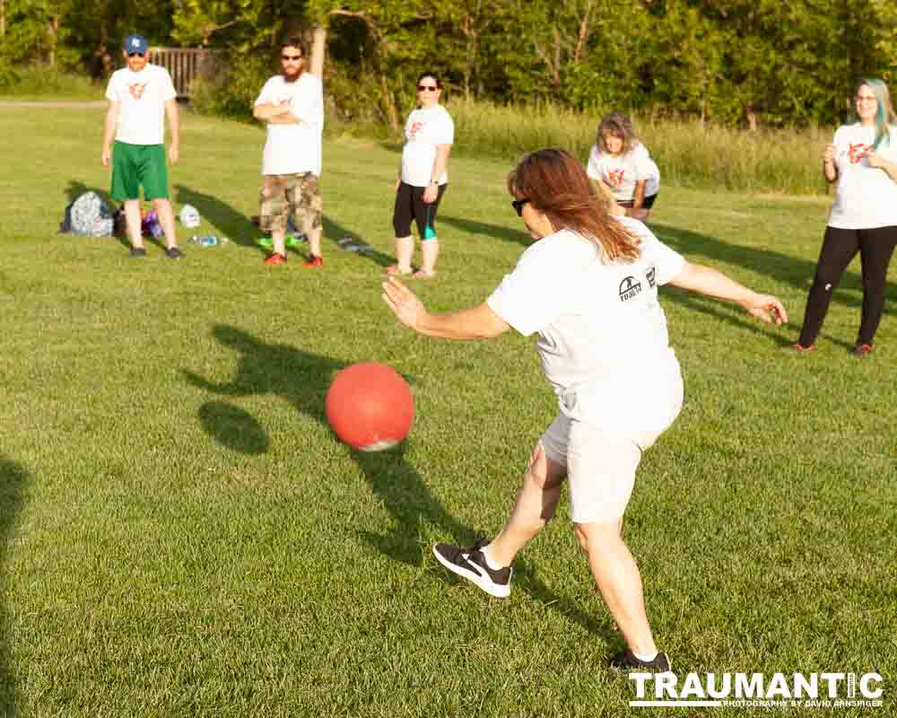 My co-workers at Forney Industries have a kickball team.  I went out and photographed their second game of the season.