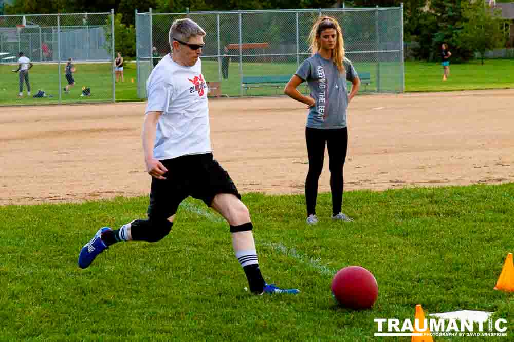 My co-workers at Forney Industries have a kickball team.  I went out and photographed their second game of the season.