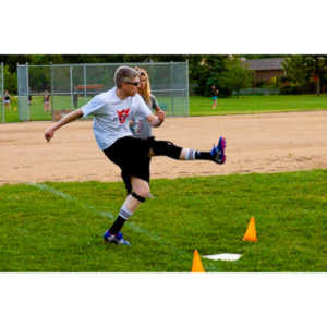 My co-workers at Forney Industries have a kickball team.  I went out and photographed their second game of the season.