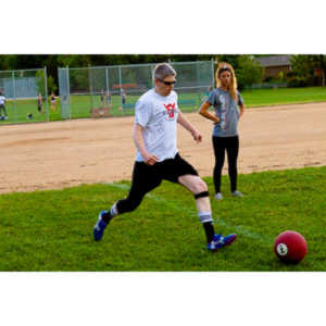 My co-workers at Forney Industries have a kickball team.  I went out and photographed their second game of the season.