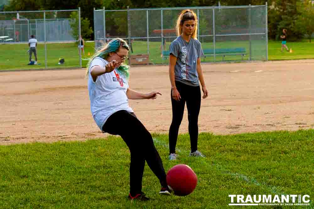 My co-workers at Forney Industries have a kickball team.  I went out and photographed their second game of the season.