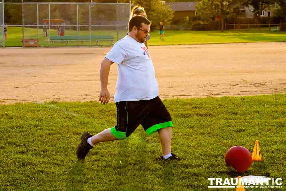My co-workers at Forney Industries have a kickball team.  I went out and photographed their second game of the season.