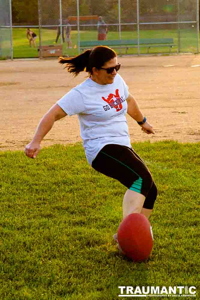 My co-workers at Forney Industries have a kickball team.  I went out and photographed their second game of the season.