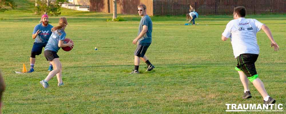 My co-workers at Forney Industries have a kickball team.  I went out and photographed their second game of the season.