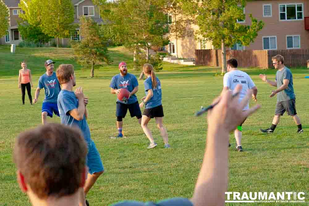 My co-workers at Forney Industries have a kickball team.  I went out and photographed their second game of the season.