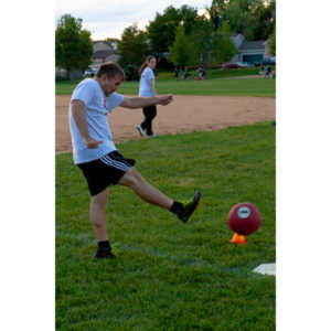 My co-workers at Forney Industries have a kickball team.  I went out and photographed their second game of the season.