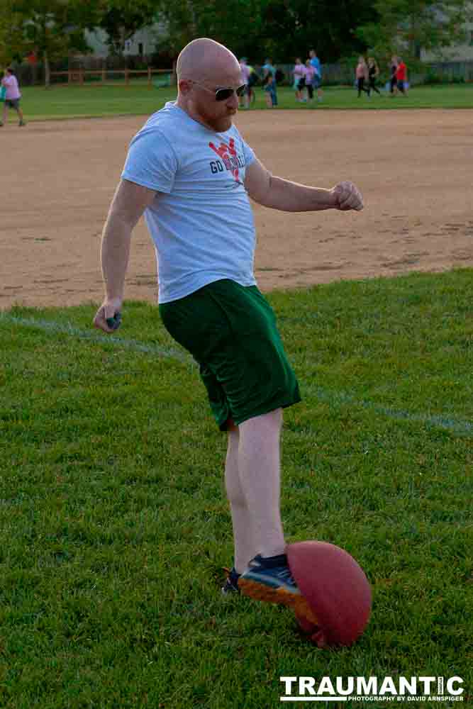 My co-workers at Forney Industries have a kickball team.  I went out and photographed their second game of the season.
