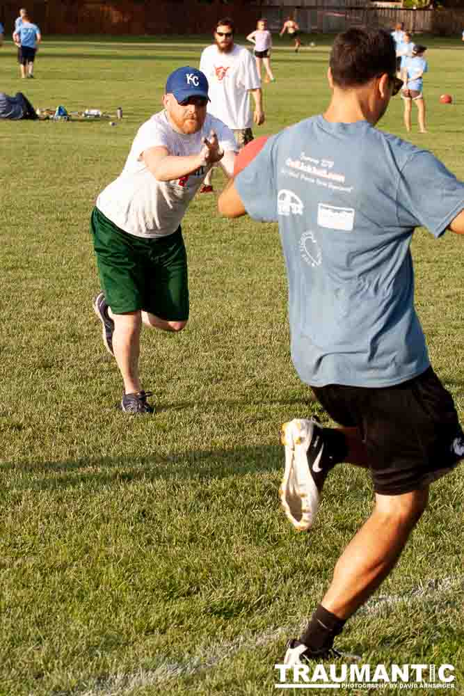 My co-workers at Forney Industries have a kickball team.  I went out and photographed their second game of the season.