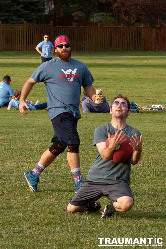 My co-workers at Forney Industries have a kickball team.  I went out and photographed their second game of the season.