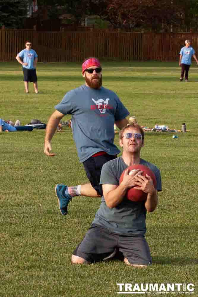 My co-workers at Forney Industries have a kickball team.  I went out and photographed their second game of the season.