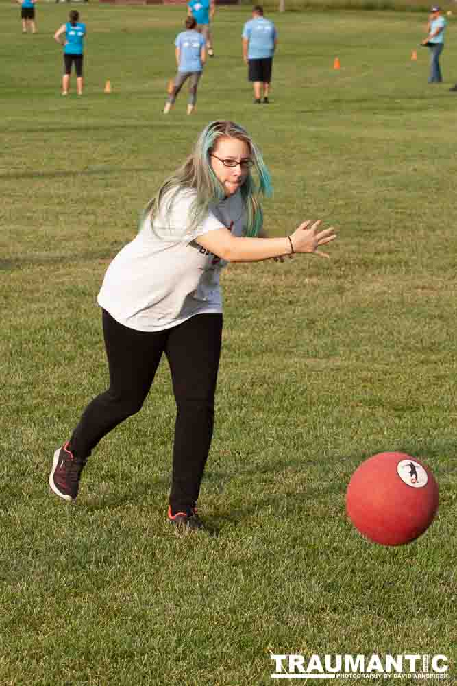My co-workers at Forney Industries have a kickball team.  I went out and photographed their second game of the season.