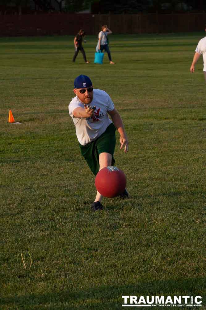 My co-workers at Forney Industries have a kickball team.  I went out and photographed their second game of the season.
