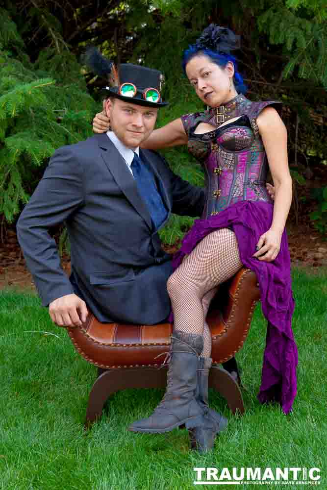 Mayra  and Kelton had an idea for a steampunk themed shoot..