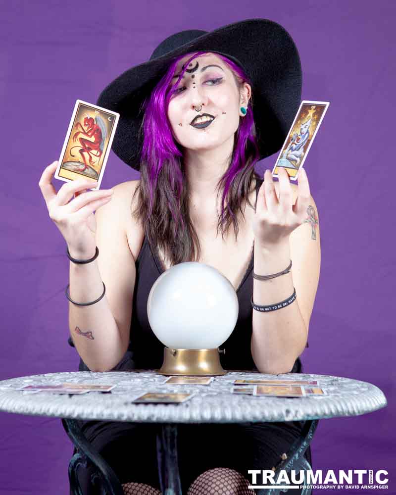 The realization of an idea for a Tarot Reader shoot.