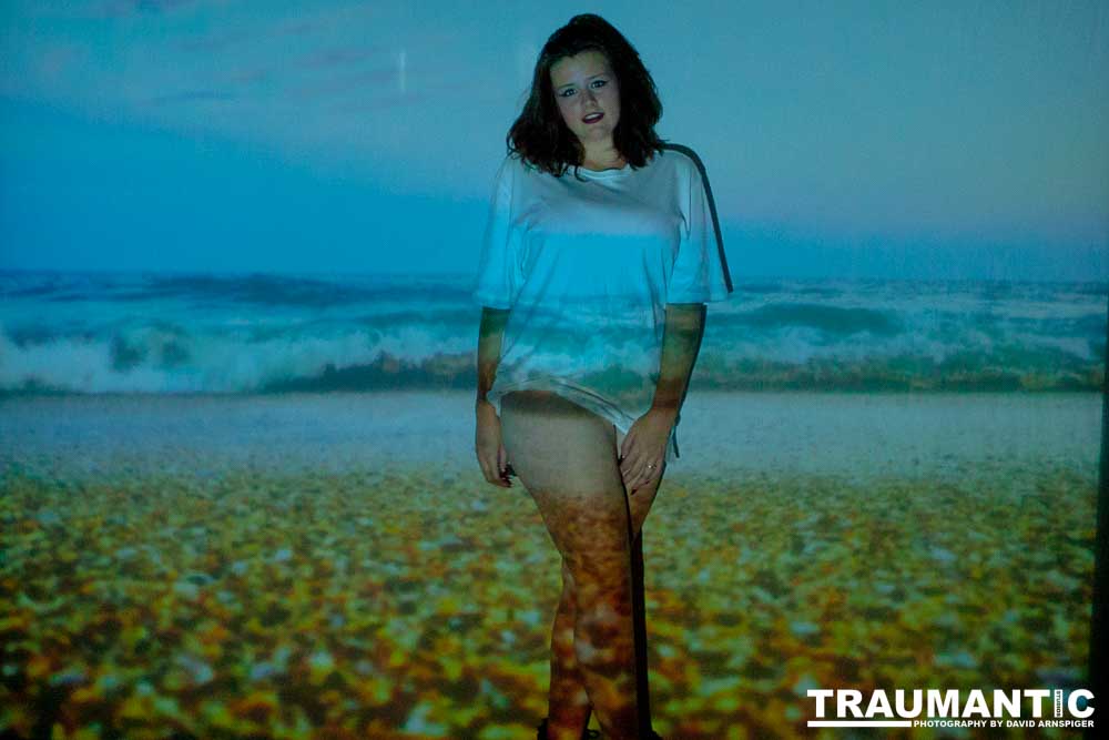 The hanging chair I owned finally got into a photo-shoot with Mary.