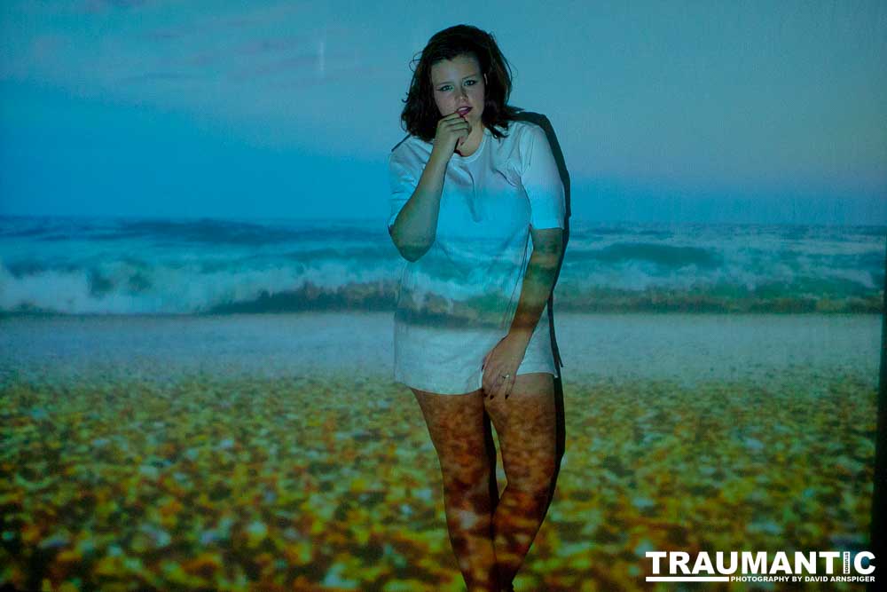 The hanging chair I owned finally got into a photo-shoot with Mary.