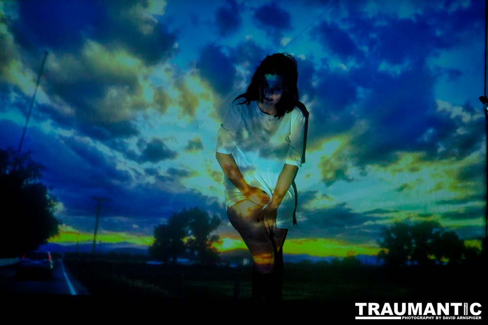 The hanging chair I owned finally got into a photo-shoot with Mary.