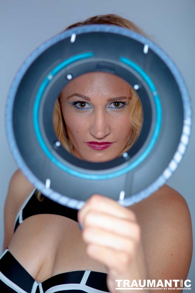Meredith wanted to do a session that included some TRON cosplay.