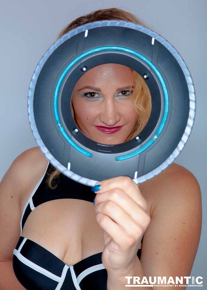 Meredith wanted to do a session that included some TRON cosplay.