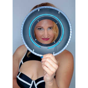 Meredith wanted to do a session that included some TRON cosplay.