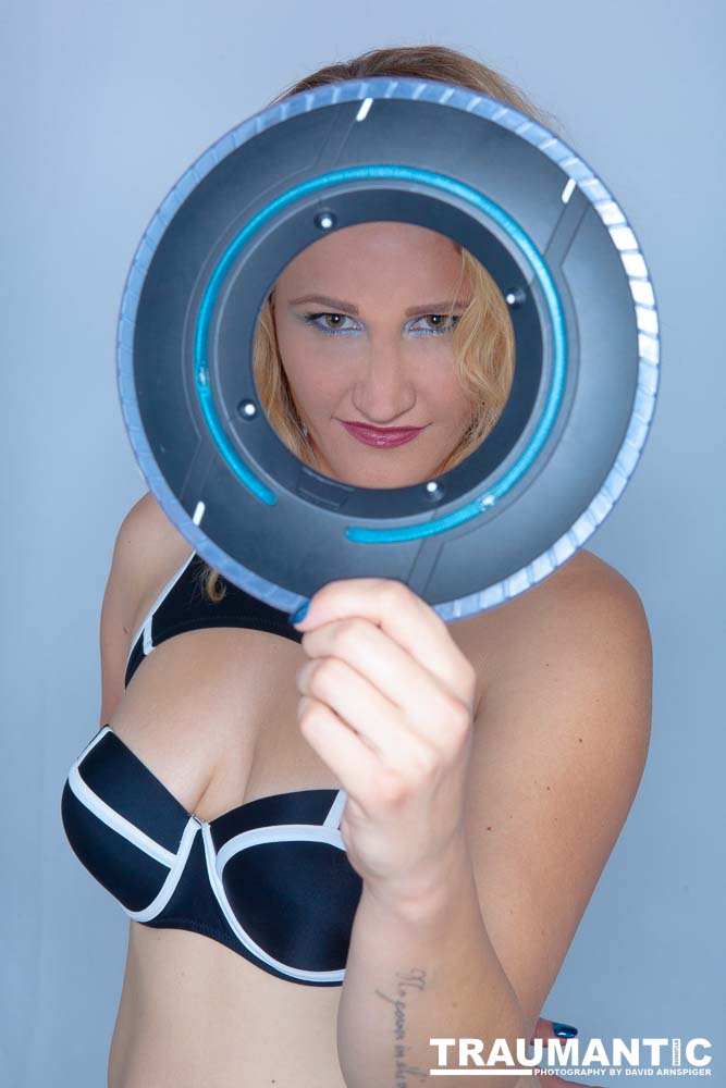 Meredith wanted to do a session that included some TRON cosplay.