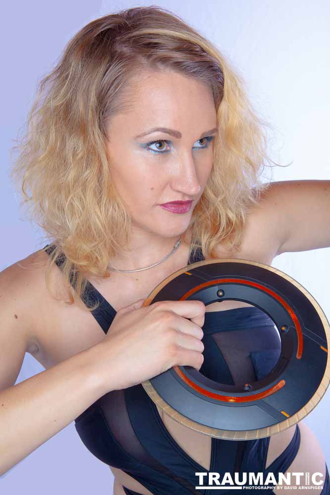 Meredith wanted to do a session that included some TRON cosplay.
