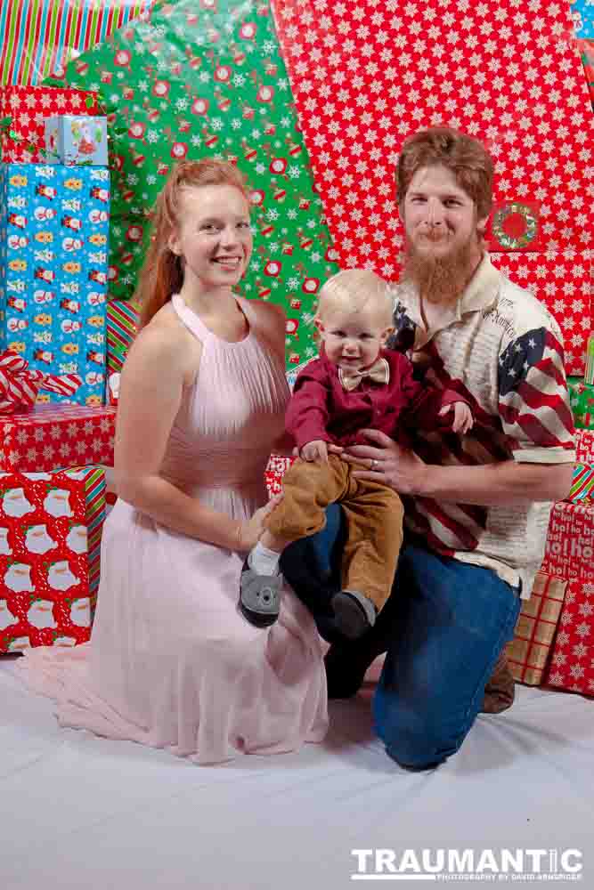 Emily, Greg and Gabriel came over and helped me do one last session on my Christmas setup.