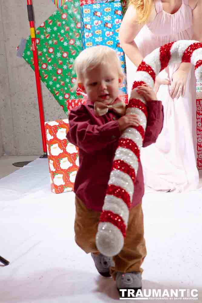 Emily, Greg and Gabriel came over and helped me do one last session on my Christmas setup.