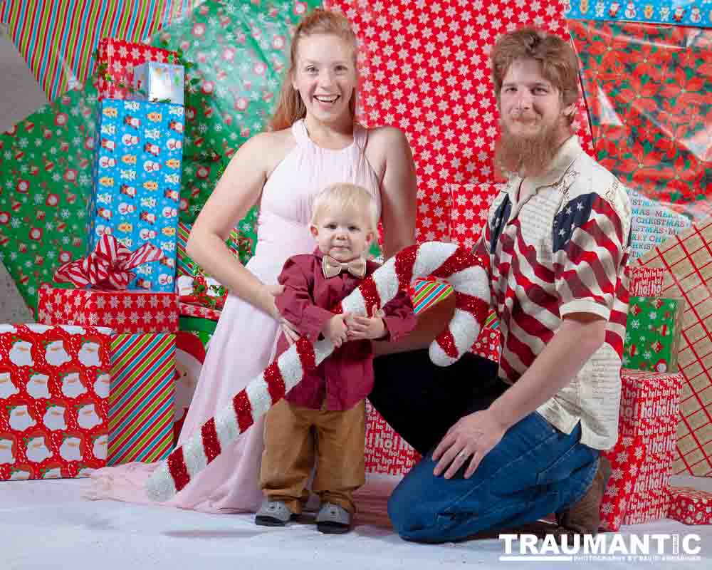 Emily, Greg and Gabriel came over and helped me do one last session on my Christmas setup.