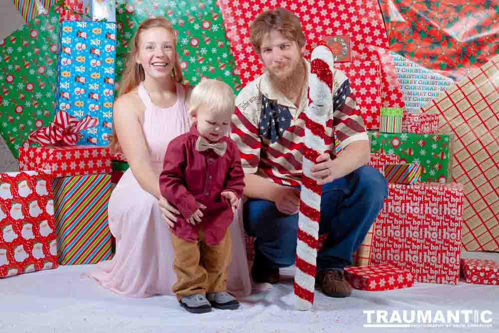 Emily, Greg and Gabriel came over and helped me do one last session on my Christmas setup.