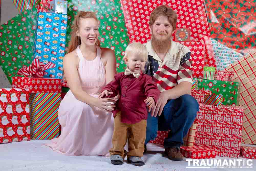 Emily, Greg and Gabriel came over and helped me do one last session on my Christmas setup.