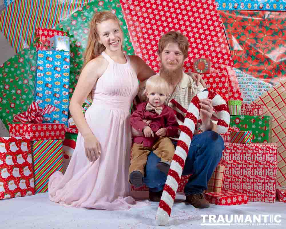 Emily, Greg and Gabriel came over and helped me do one last session on my Christmas setup.