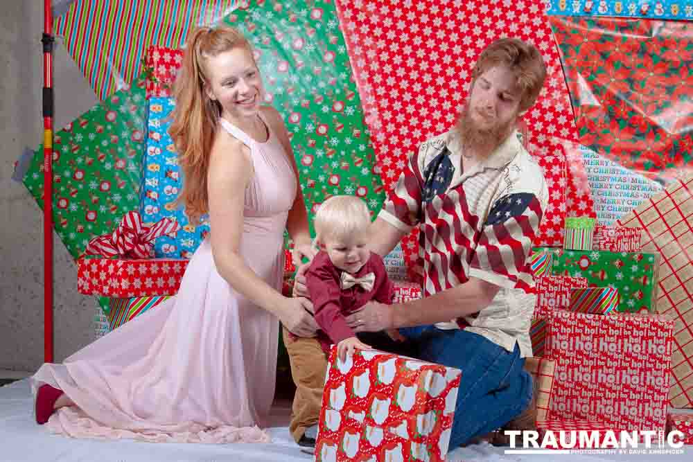 Emily, Greg and Gabriel came over and helped me do one last session on my Christmas setup.