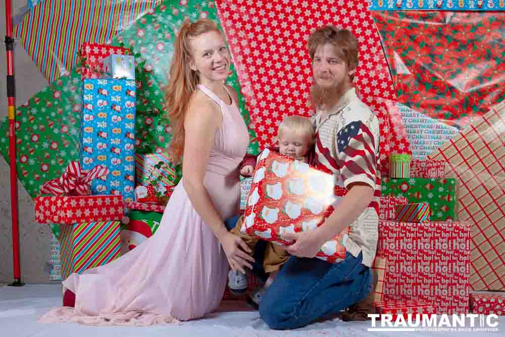 Emily, Greg and Gabriel came over and helped me do one last session on my Christmas setup.