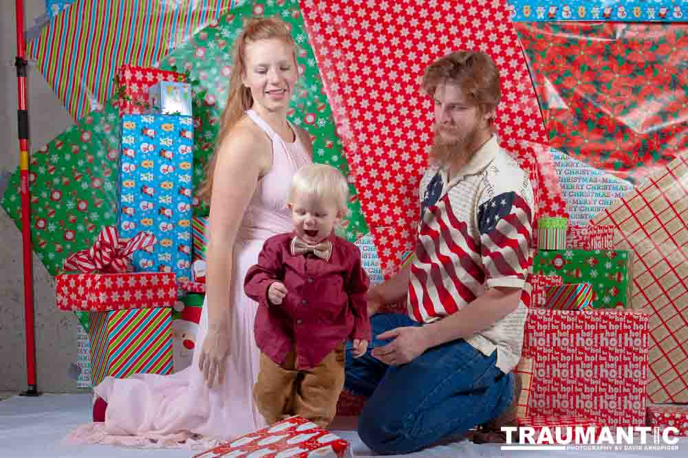 Emily, Greg and Gabriel came over and helped me do one last session on my Christmas setup.