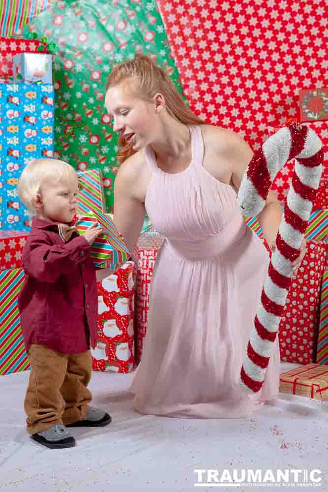 Emily, Greg and Gabriel came over and helped me do one last session on my Christmas setup.