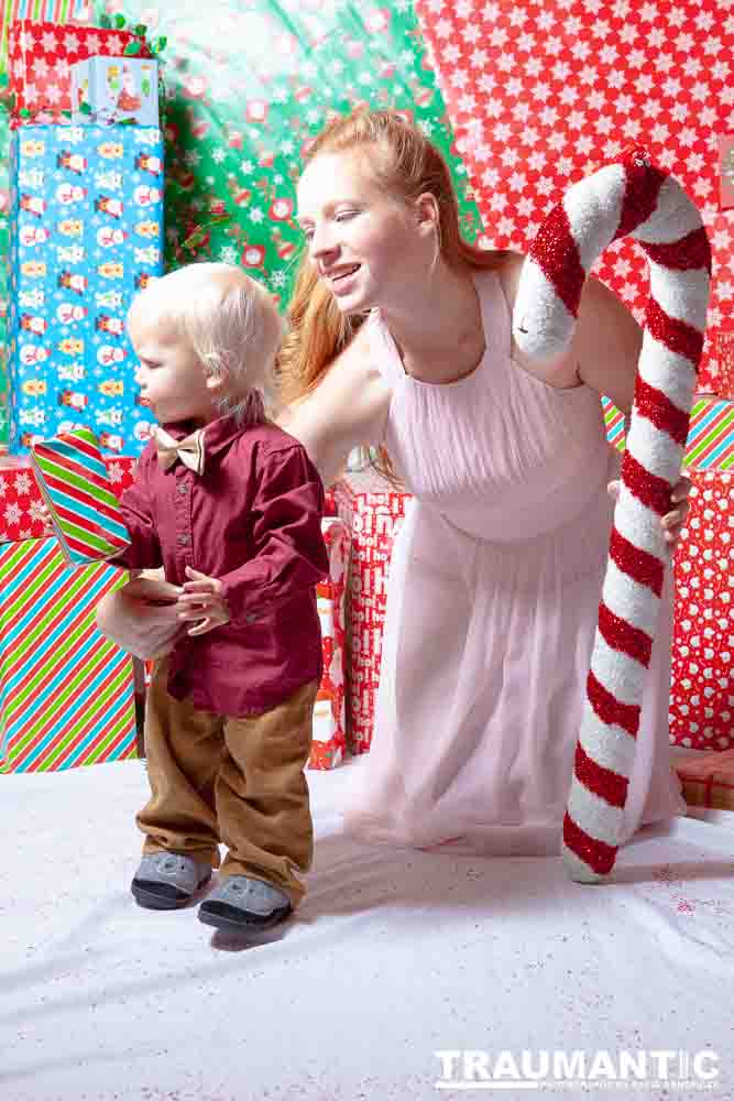 Emily, Greg and Gabriel came over and helped me do one last session on my Christmas setup.