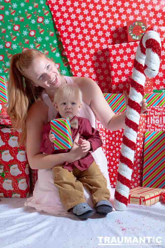 Emily, Greg and Gabriel came over and helped me do one last session on my Christmas setup.