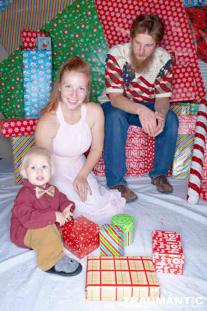 Emily, Greg and Gabriel came over and helped me do one last session on my Christmas setup.