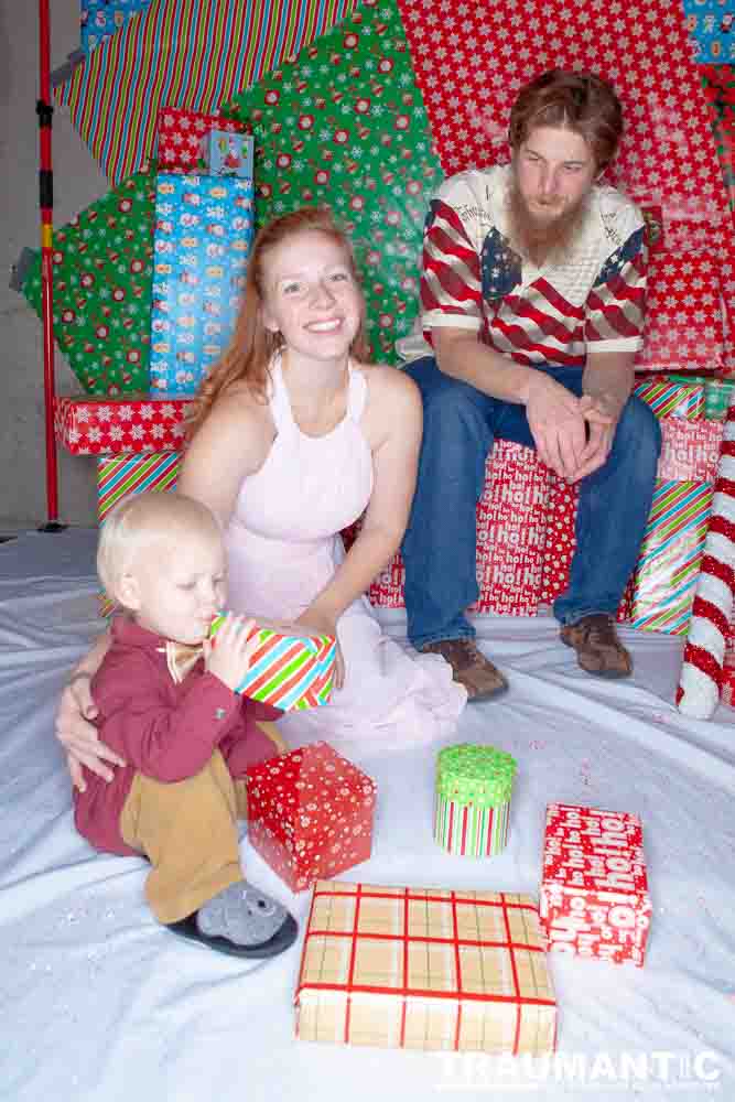Emily, Greg and Gabriel came over and helped me do one last session on my Christmas setup.