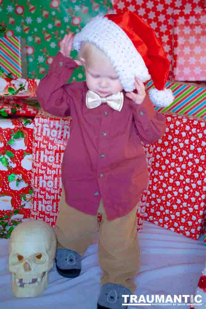 Emily, Greg and Gabriel came over and helped me do one last session on my Christmas setup.