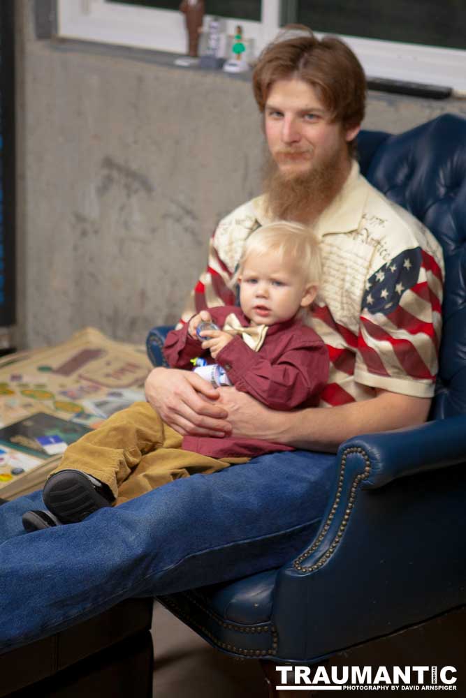 Emily, Greg and Gabriel came over and helped me do one last session on my Christmas setup.