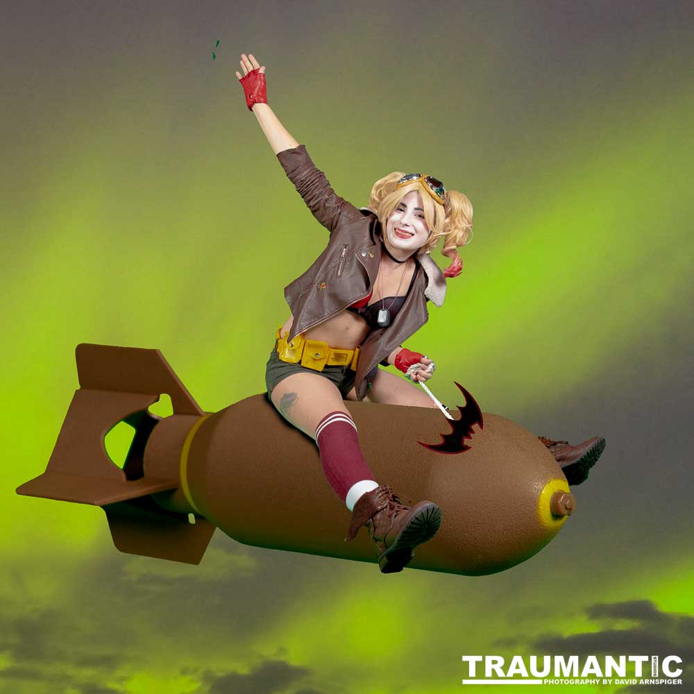 Kelsey wanted to recreate Harley Quinn, so we did.