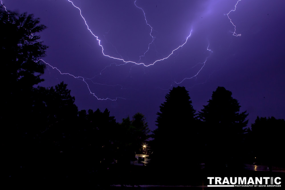 A Derecho rolled through our area.  I parked myself in a econd floor window of my home and captured these beauties.