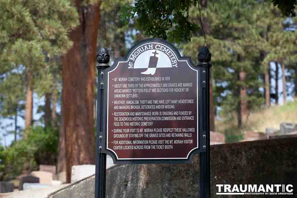 The town is a tourist trap, so we just visited Wild Bill and Calamity Jane at Mt. Moriah Cemetery.