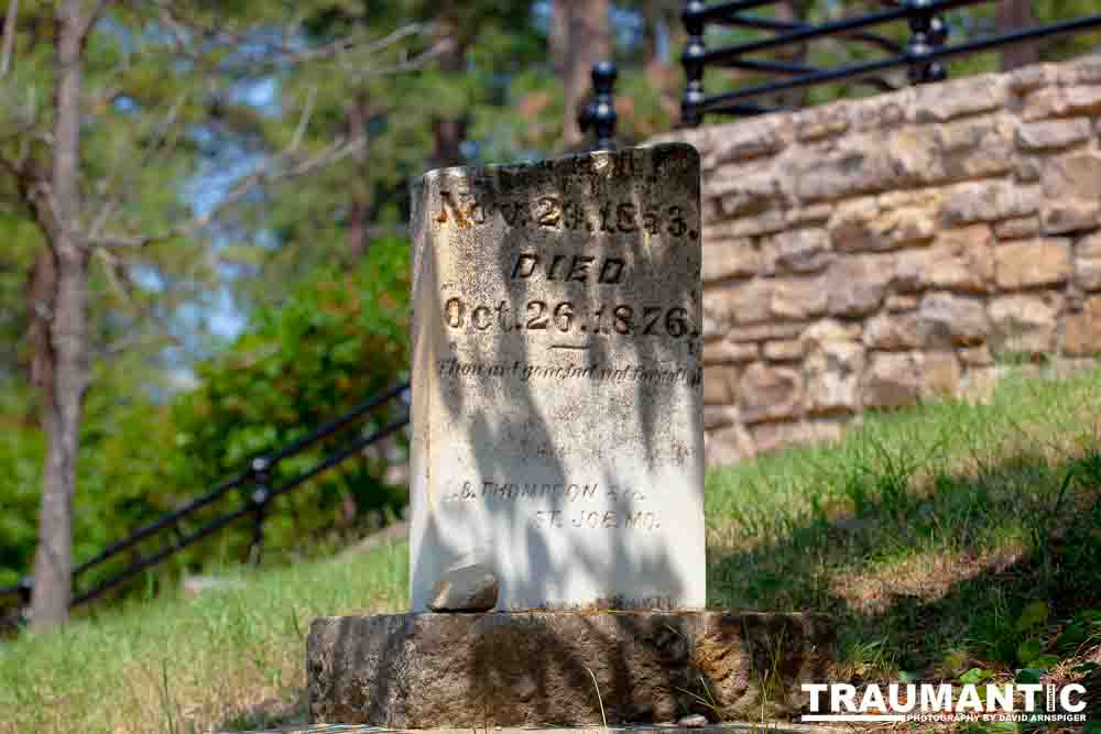 The town is a tourist trap, so we just visited Wild Bill and Calamity Jane at Mt. Moriah Cemetery.