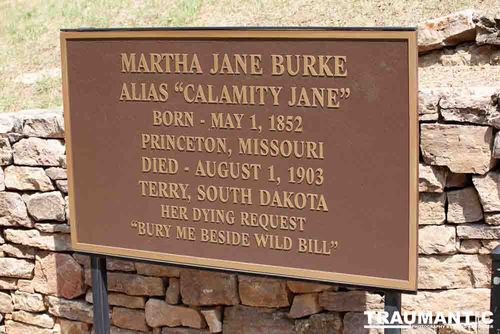 The town is a tourist trap, so we just visited Wild Bill and Calamity Jane at Mt. Moriah Cemetery.